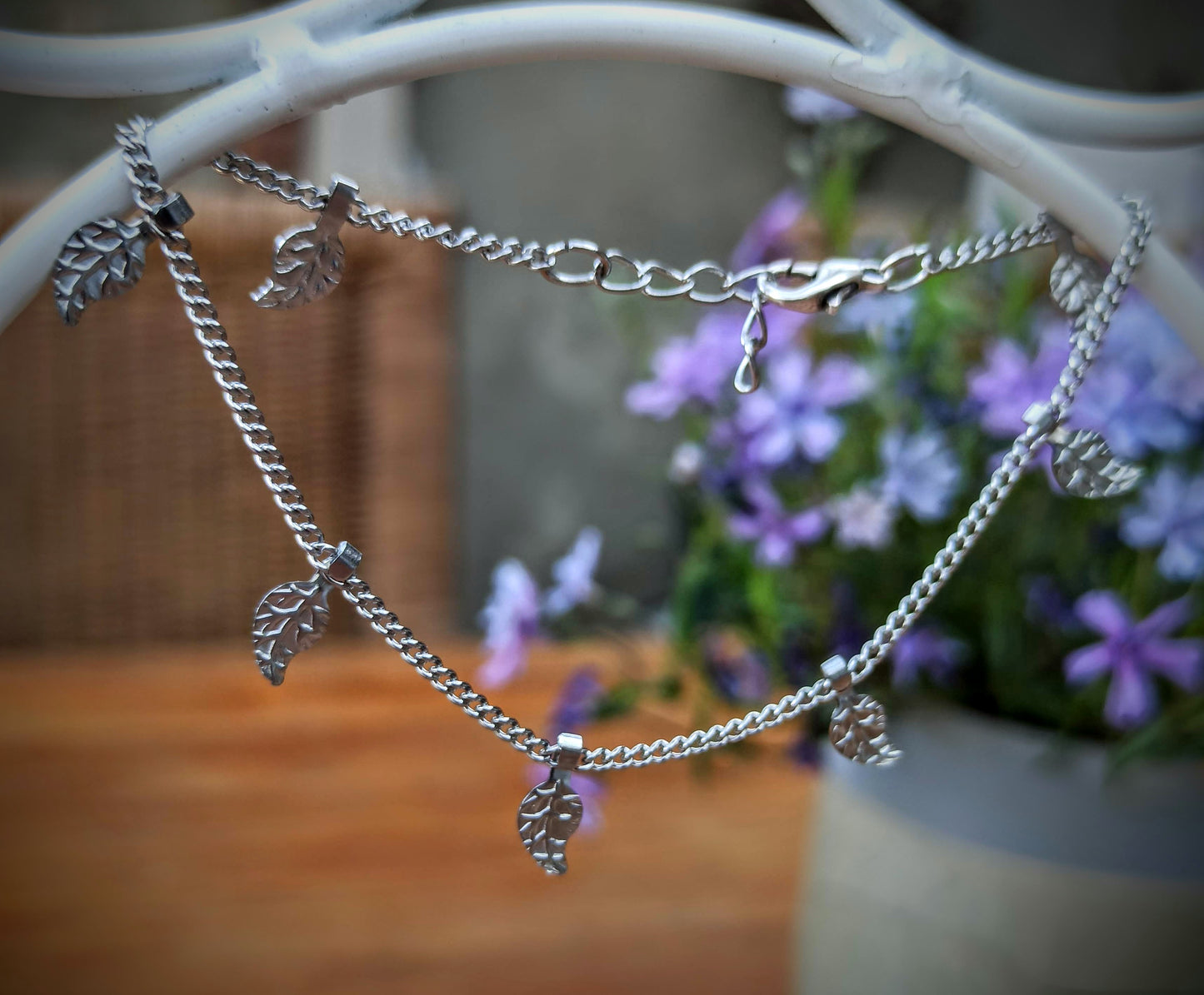 Armband met Silver Leafs (RVS-zilver)