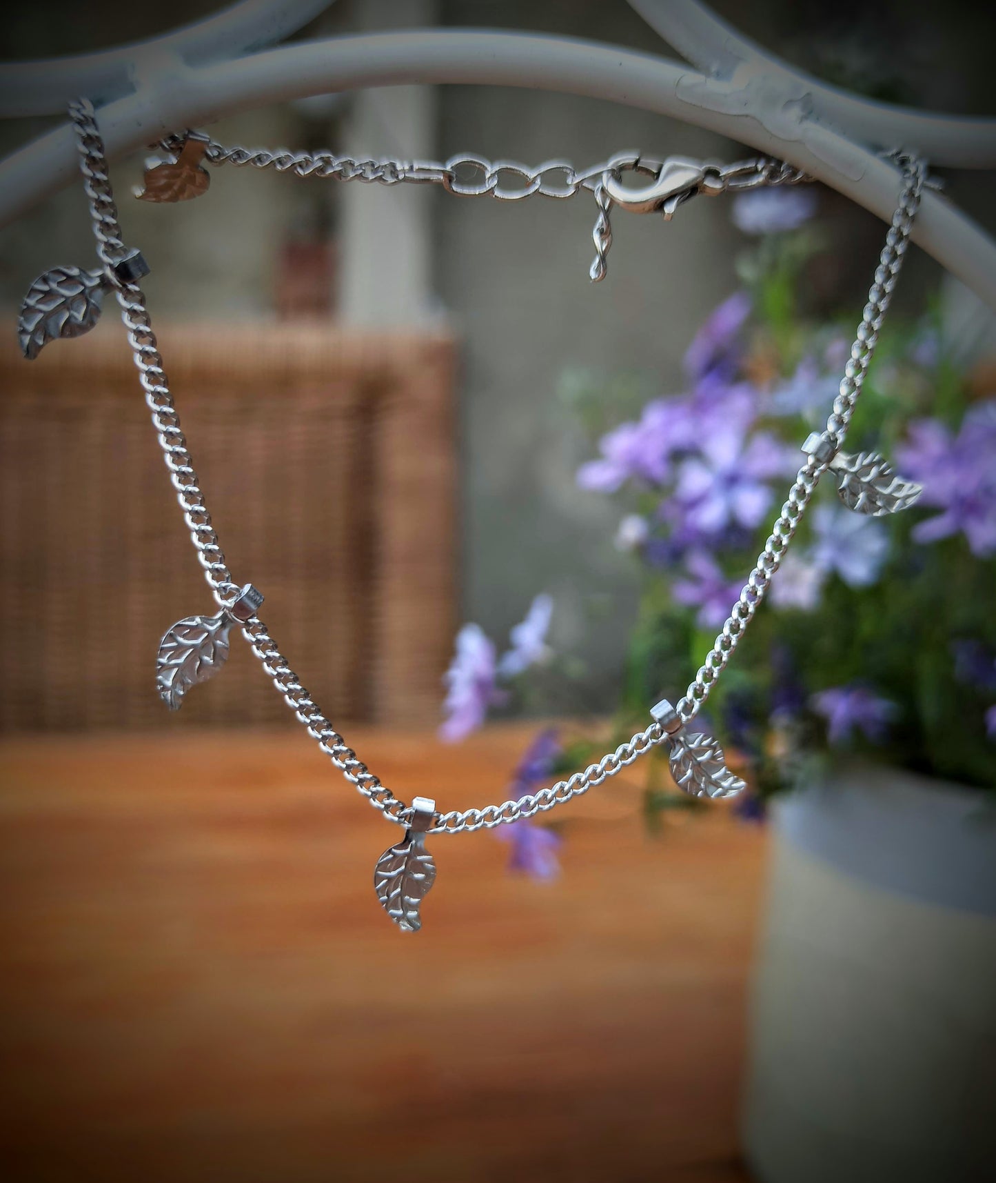 Armband met Silver Leafs (RVS-zilver)