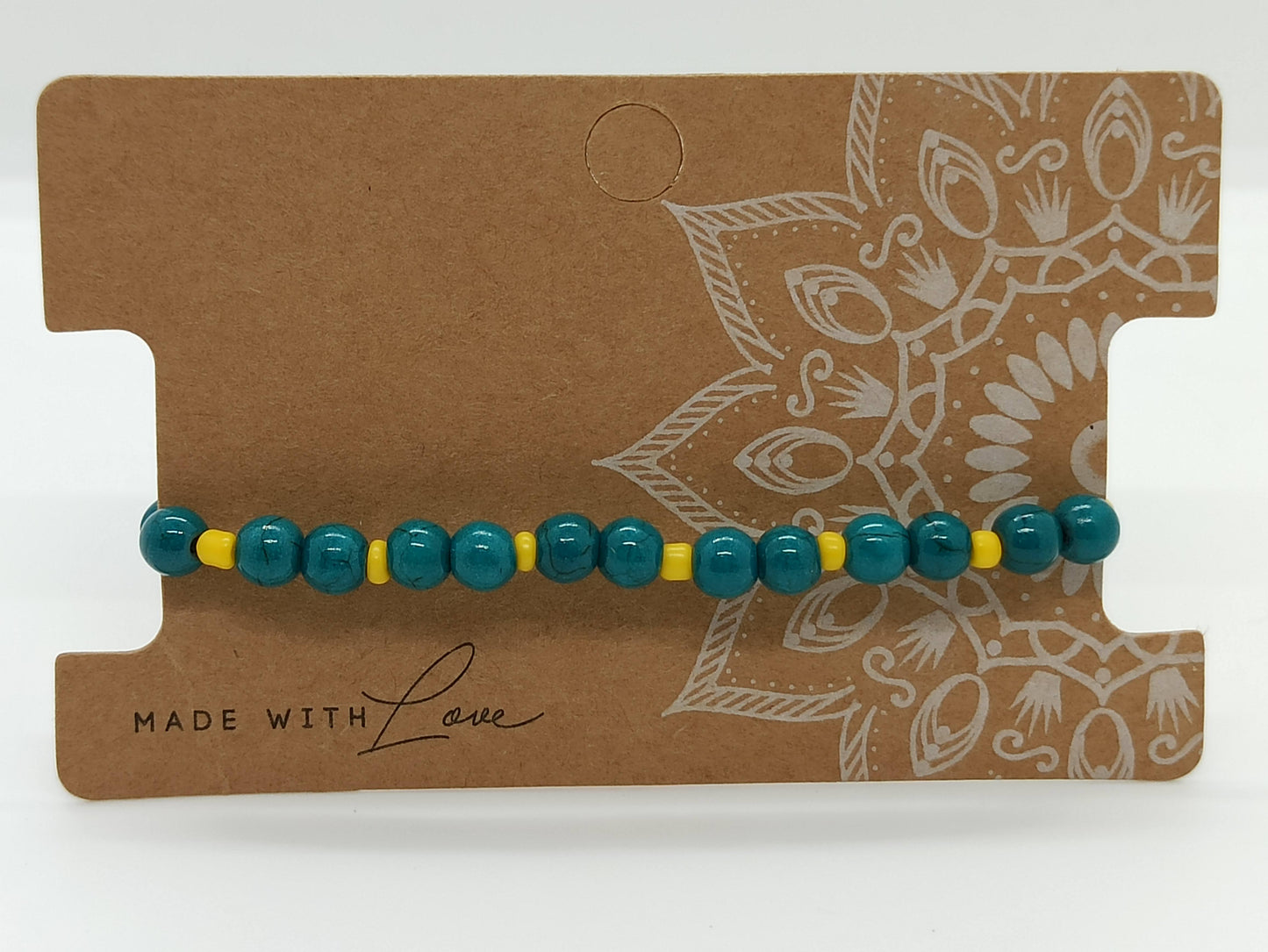 Kralen Armbandje (Petrol Blue)