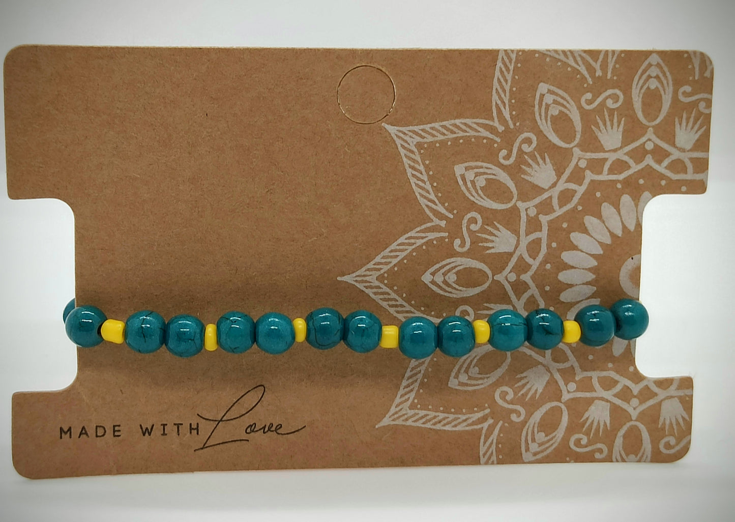 Kralen Armbandje (Petrol Blue)