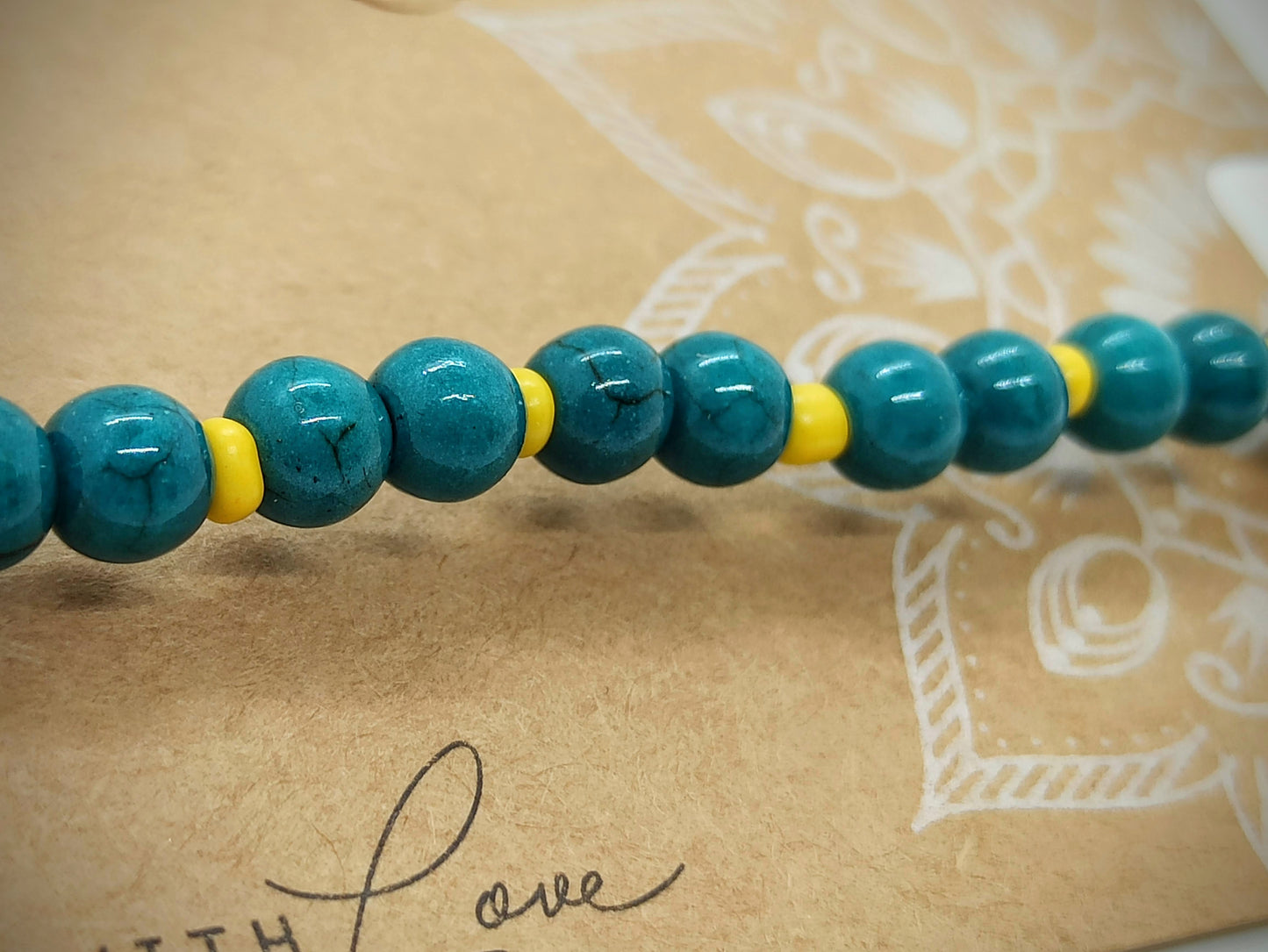 Kralen Armbandje (Petrol Blue)