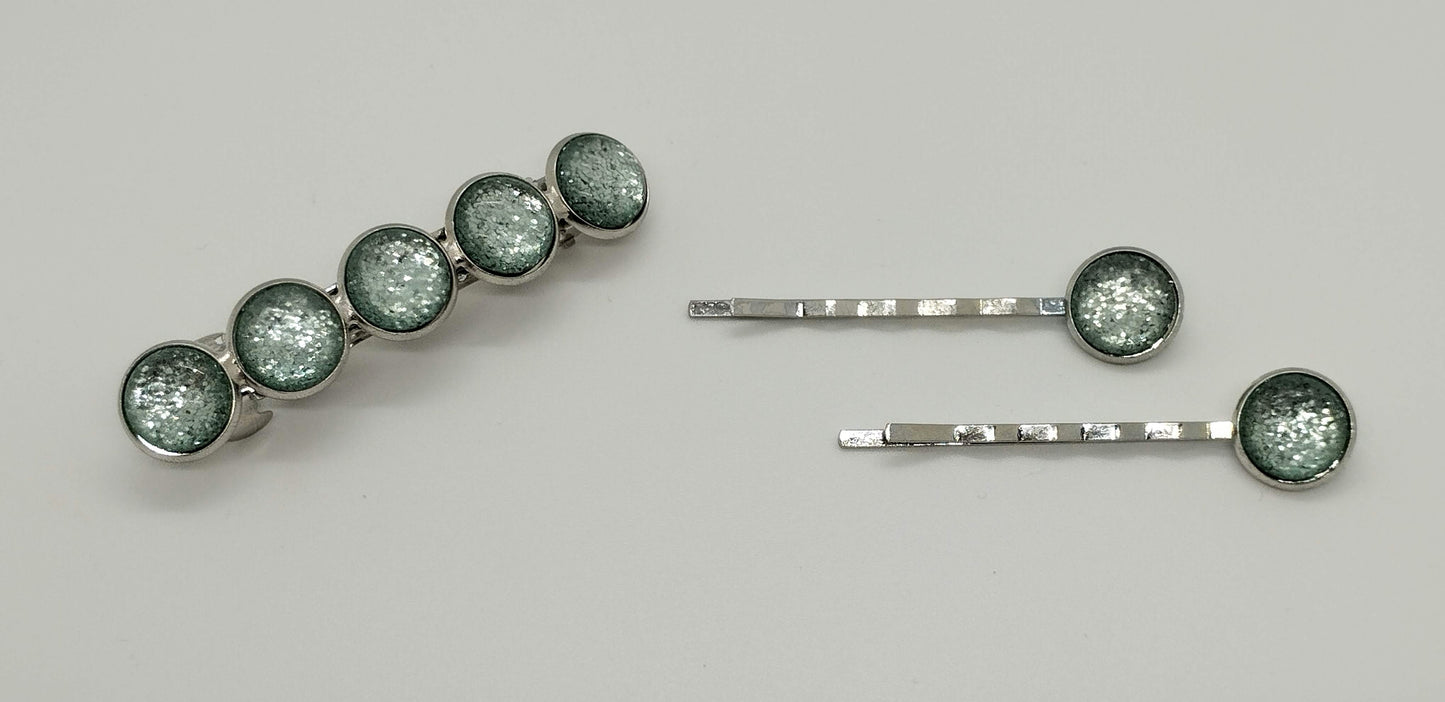 Haarspeld met bijpassende haarschuivertjes